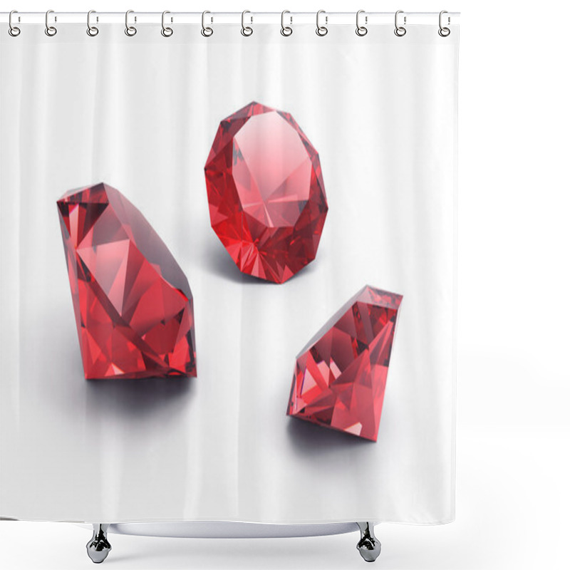 Personality  Beautiful ruby gems shower curtains
