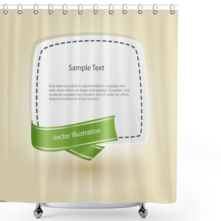 Personality  Banner With Ribbon. Vector Design Shower Curtains