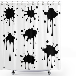Personality  Splash Vector Shower Curtains