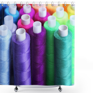 Personality  Multicolor Sewing Threads Background Shower Curtains