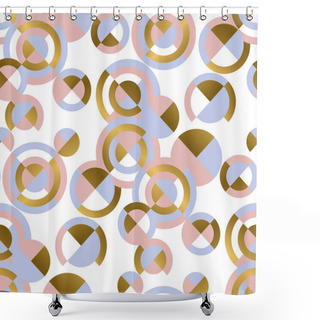 Personality  Circular Geometric Chaotic Seamless Pattern Shower Curtains