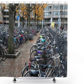 Personality  Netherlands Bicycles In Eindhoven Shower Curtains