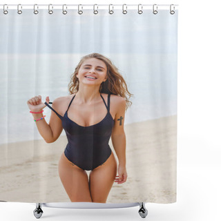 Personality  Posing Shower Curtains