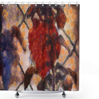 Personality  Leaves & Fence Shower Curtains