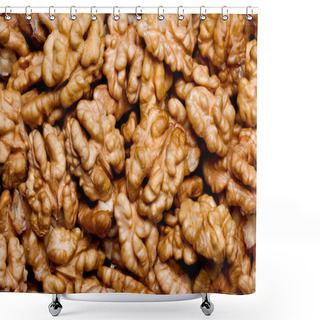 Personality  Walnuts As Background Shower Curtains