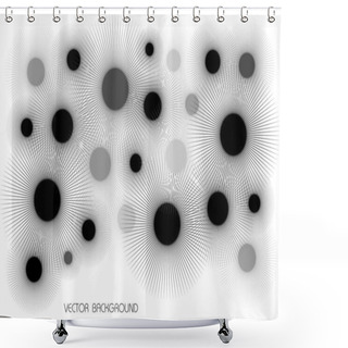 Personality  Symmetrical Black Shapes Shower Curtains