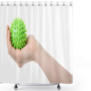 Personality  Female Hand With Stress Ball   Shower Curtains