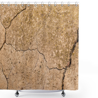 Personality  Old Concrete Cement With Cracks And Natural Destruction From Time And Weather Conditions Shower Curtains