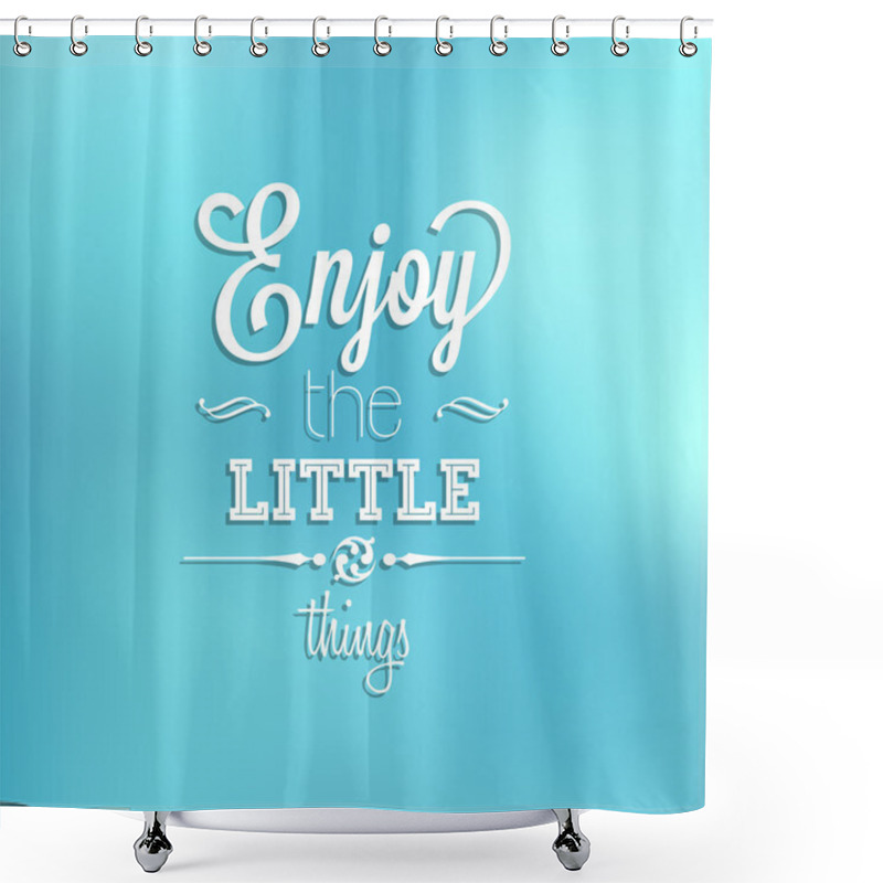 Personality  Abstract Background With Typographical Quote Shower Curtains