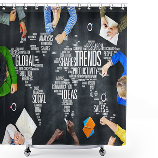 Personality  People And Trends World Map Concept Shower Curtains