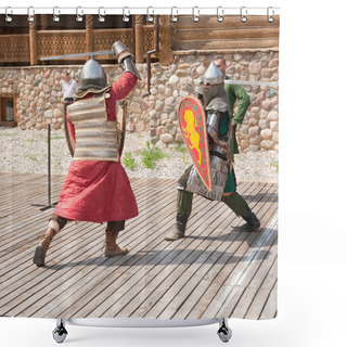 Personality  Knights Battle Shower Curtains