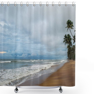 Personality  Seascape On Stormy Day Shower Curtains
