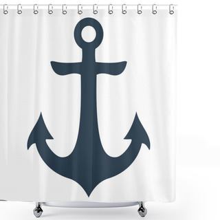 Personality  Nautical Anchor Vector Shower Curtains