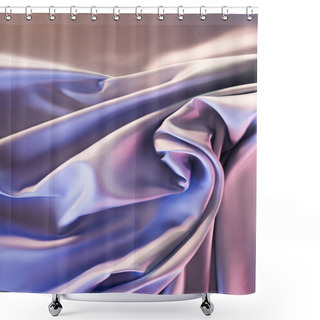 Personality  Beige And Violet Shiny Silk Fabric Background Shower Curtains