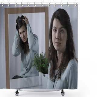 Personality  Emotionally Unstable Woman Shower Curtains