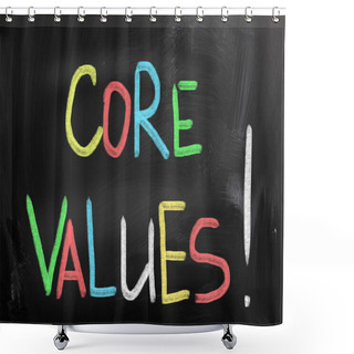 Personality  Core Values Concept Shower Curtains
