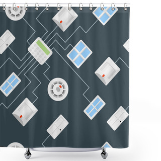 Personality  Security Seamless Pattern 5.1 Shower Curtains