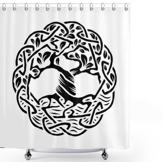 Personality  Celtic Tree Of Life Shower Curtains