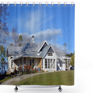 Personality  New Zealand Traditional Wooden Farm House  Shower Curtains