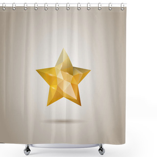 Personality  Low-poly Abstract Polygonal Star Shower Curtains