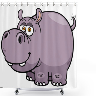 Personality  Hippopotamus Shower Curtains