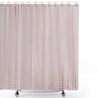 Personality  Abstract Vector Pattern With Rose Gold Imitation Shower Curtains