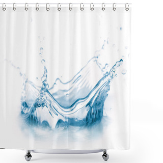 Personality  Water Splash Isolated On White Shower Curtains