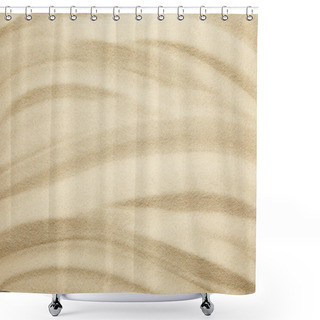 Personality  Golden And Textured Sandy Surface On Beach In Summertime Shower Curtains