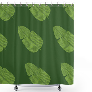 Personality  Handdrawn Leaf Pattern Background. Floral Illustration Drawn With Brush - Vector EPS Shower Curtains