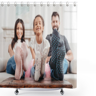 Personality  Family Feet In Socks Shower Curtains