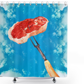 Personality  Eat The Meat! Shower Curtains