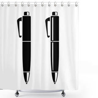 Personality  Pen Icon Shower Curtains