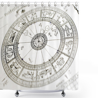 Personality  THE WHEEL OF ZODIAC Shower Curtains