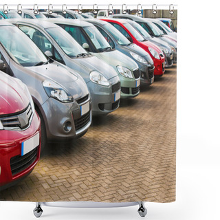 Personality  Row Of Different Used Cars Shower Curtains