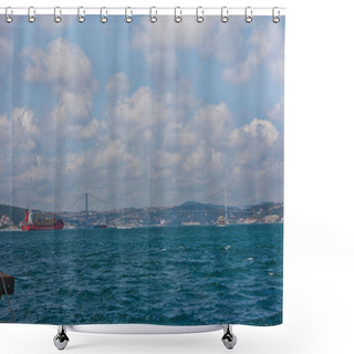Personality  Bosphorus Bridge Over Strait Shower Curtains
