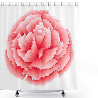 Personality  A Carnation Pink Flower Shower Curtains