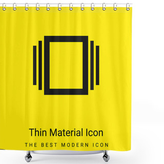 Personality  Albums Minimal Bright Yellow Material Icon Shower Curtains