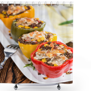 Personality  Delicious Stuffed Peppers Shower Curtains