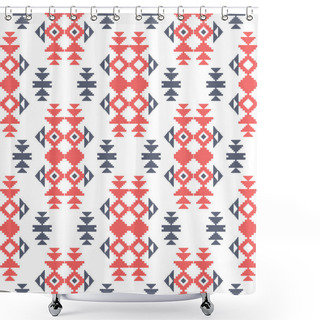 Personality  Geometric Pattern In Ethnic Style Shower Curtains