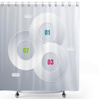 Personality  Banners With Numbers,  Vector Illustration  Shower Curtains