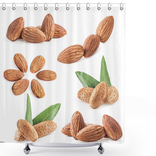 Personality  Collection Of Almond Nuts Shower Curtains