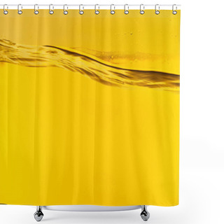 Personality  Wavy Clear Fresh Water On Yellow Background Shower Curtains