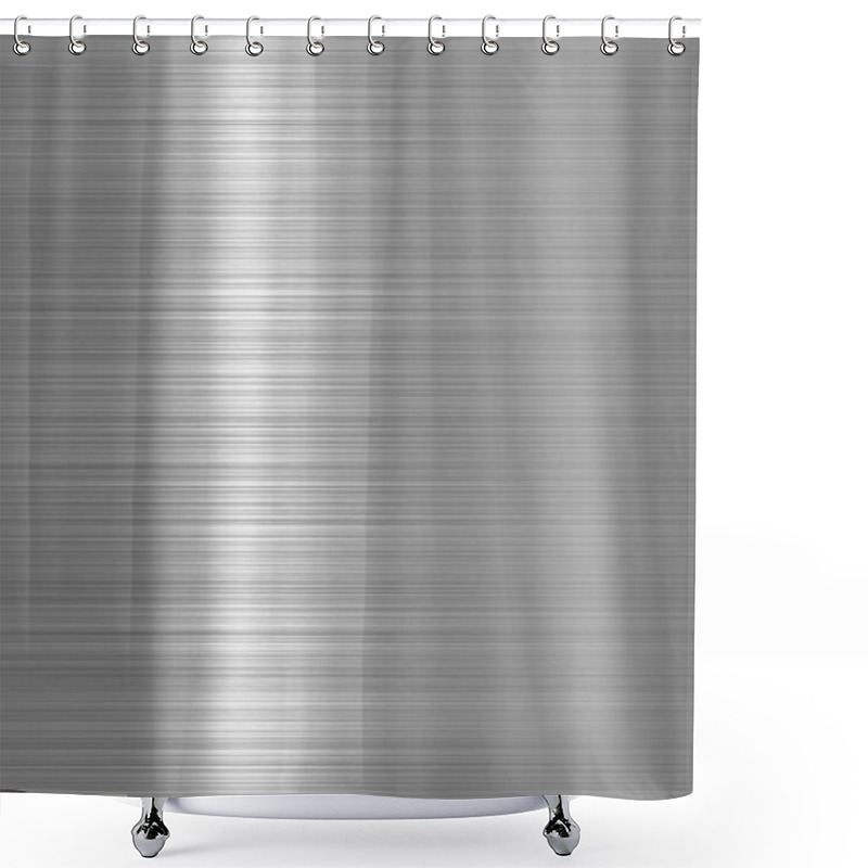 Personality  Metal background or texture of brushed aluminum plate shower curtains