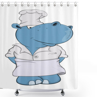 Personality  Little Hippopotamus. Shower Curtains