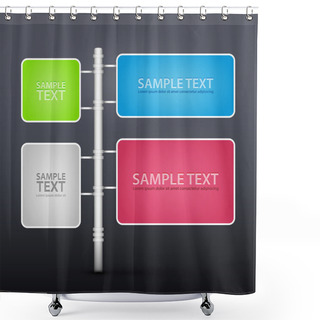 Personality  Design Elements, Vector Design Shower Curtains