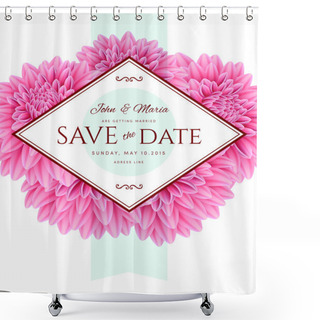 Personality  Template Card Save The Date Shower Curtains