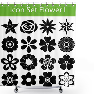 Personality  Icon Set Flowers I Shower Curtains