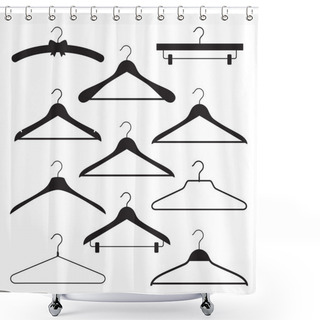 Personality  Clothes Hangers Silhouettes Shower Curtains