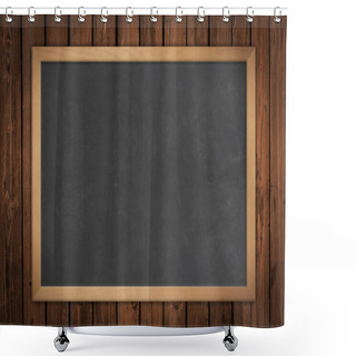 Personality  Blackboard On A Wooden Wall Shower Curtains