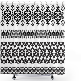 Personality  Ottoman Motifs Design Series With Thirty-seven Shower Curtains